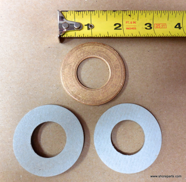 Brass Washer & 2 Fiber Washers for Hobart 4332 Meat Grinder.